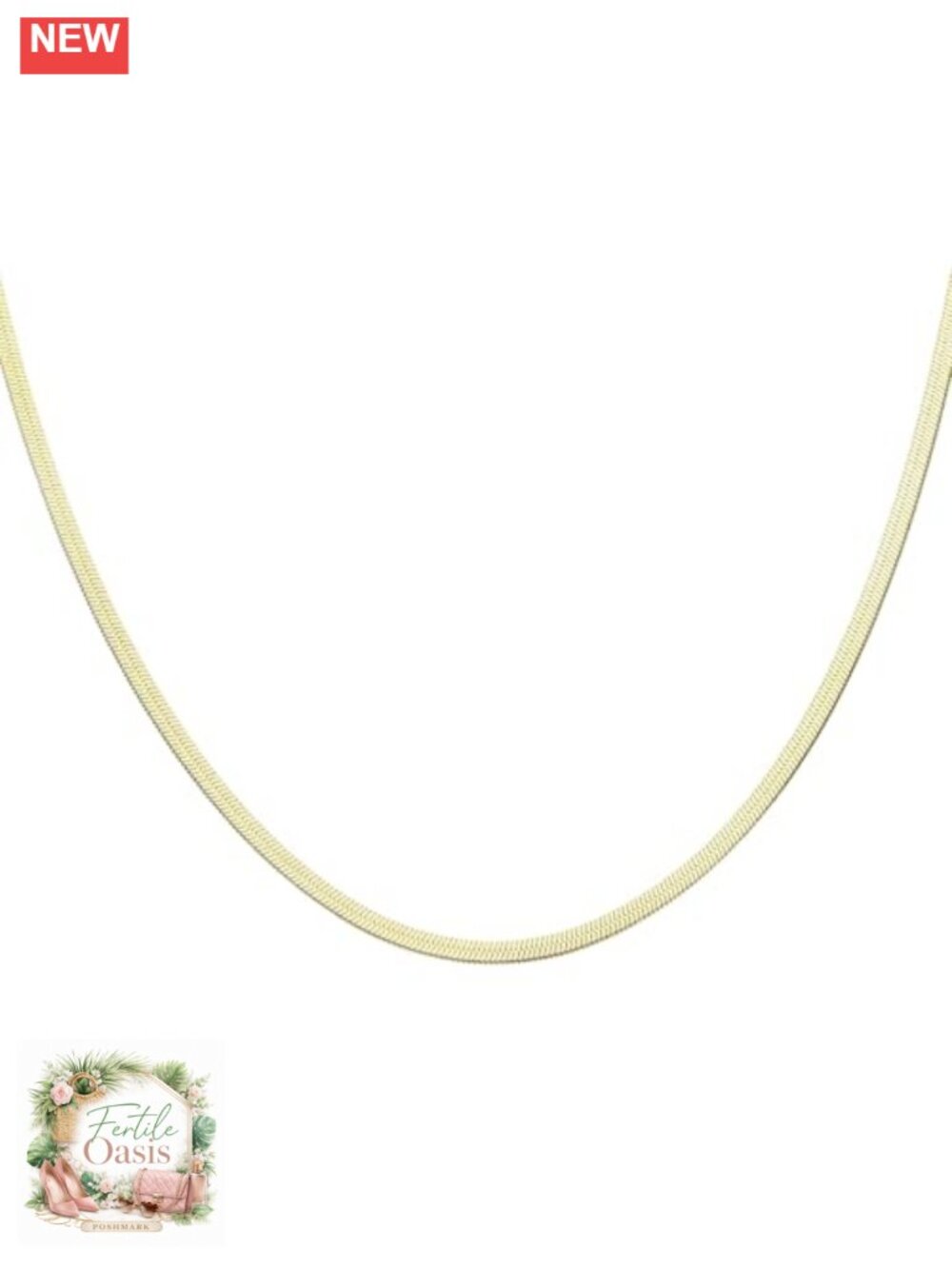 Stainless Steel Herringbone Snake Chain Necklace Adjustable Flat Chain Lobster